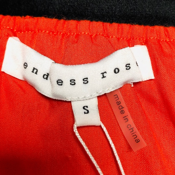 NEW Endless Rose Orange Tiered Midi Dress Small - Picture 7 of 8